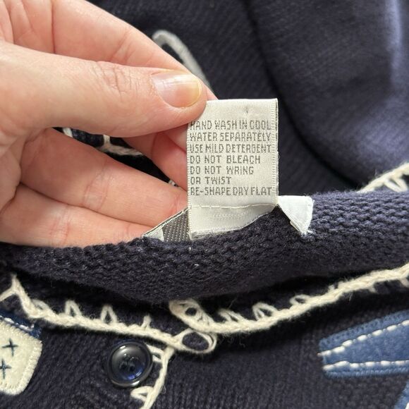 Vtg Holiday Cardigan Sweater Small Winter Christmas Hand Embroidered Grandmacore - Picture 12 of 12